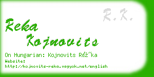 reka kojnovits business card